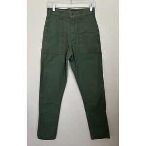 Stan Ray Vintage Fatigue Pants Slim Straight Cotton Army Green Women's 27 27x30